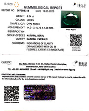4.84/CT Natural Panna Stone with Govt. Lab Certificate (23310)